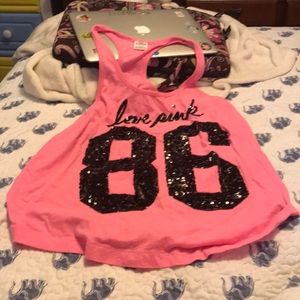 Pink racer back tank